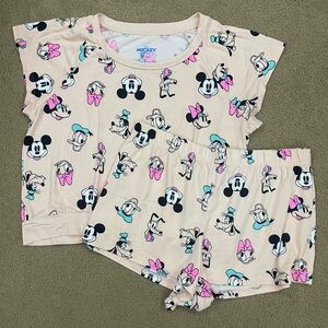 Women’s super soft pajama set - light orange with Multicolor Accents